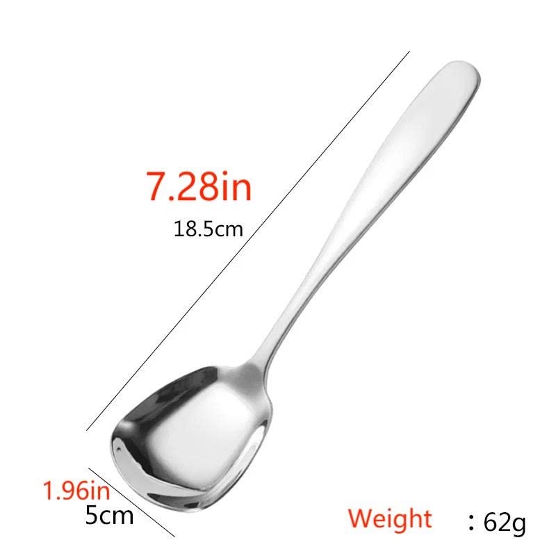 Amazon.com: 7.28In Square Head Stainless Steel Spoons, Soup Spoons